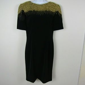 Vintage Oleg Cassini Black Tie Dress